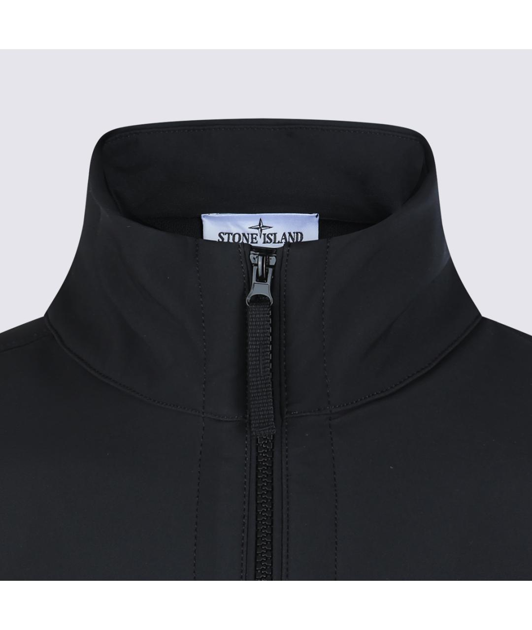STONE ISLAND Черная полиэстеровая куртка, фото 3