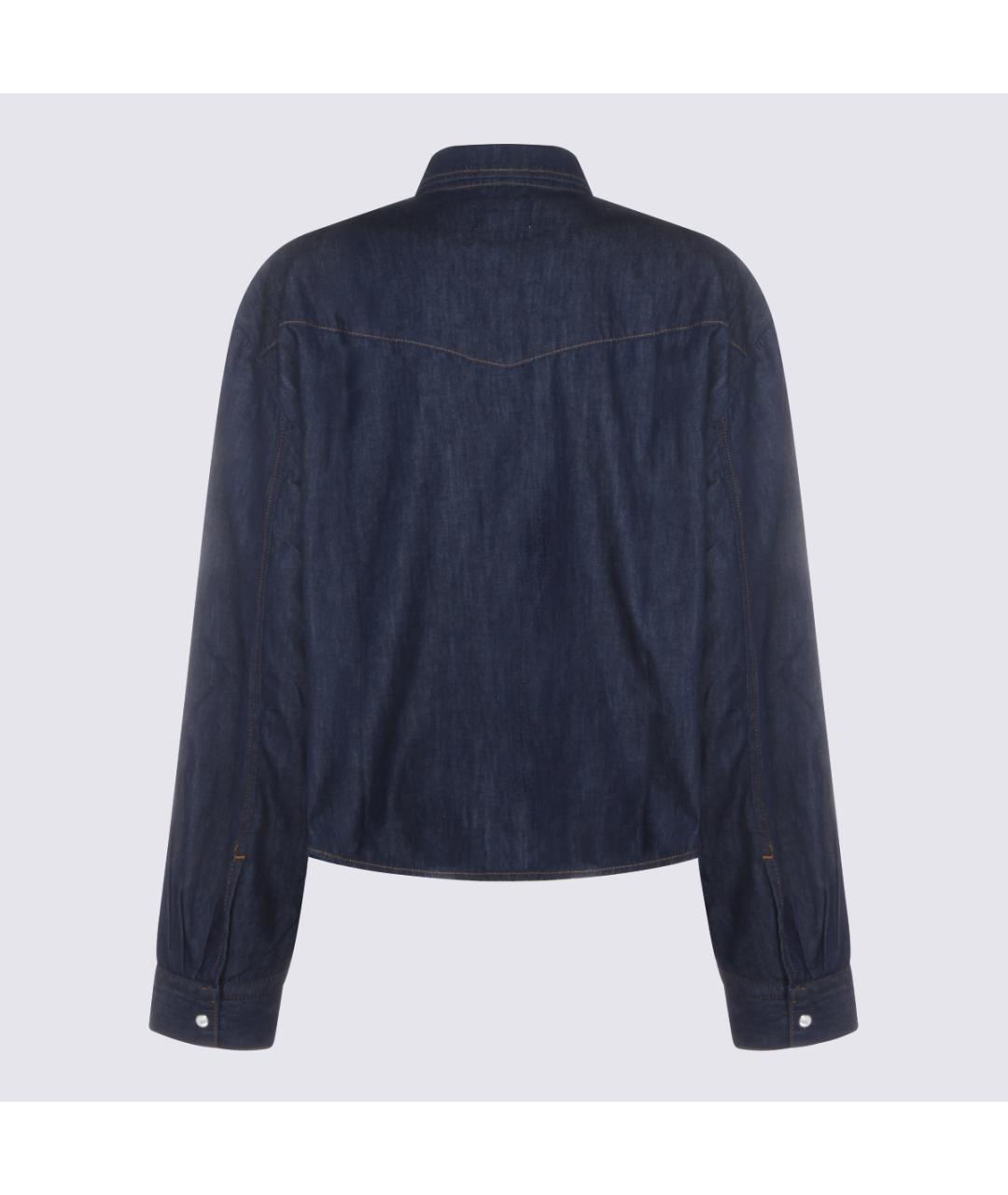 KHAITE Синяя хлопковая рубашка, фото 3