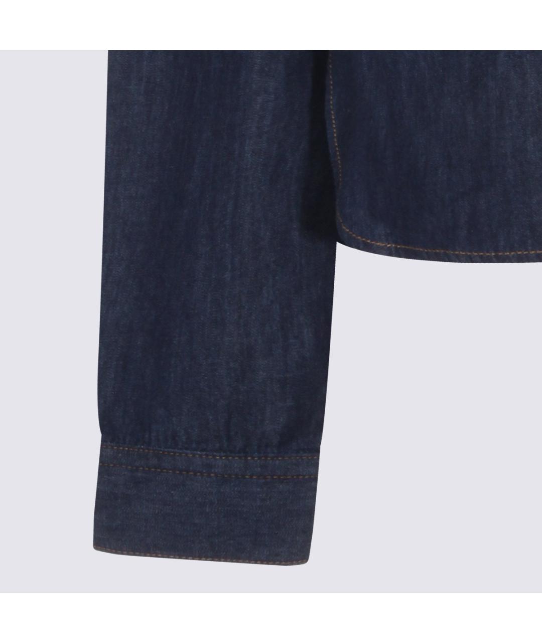 KHAITE Синяя хлопковая рубашка, фото 5