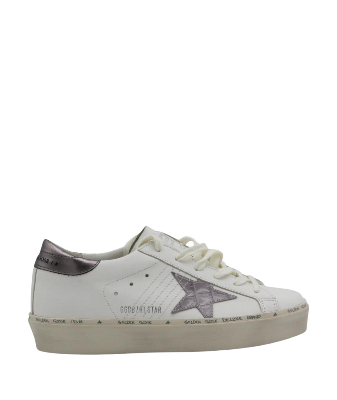 GOLDEN GOOSE Белые кожаные кеды, фото 1