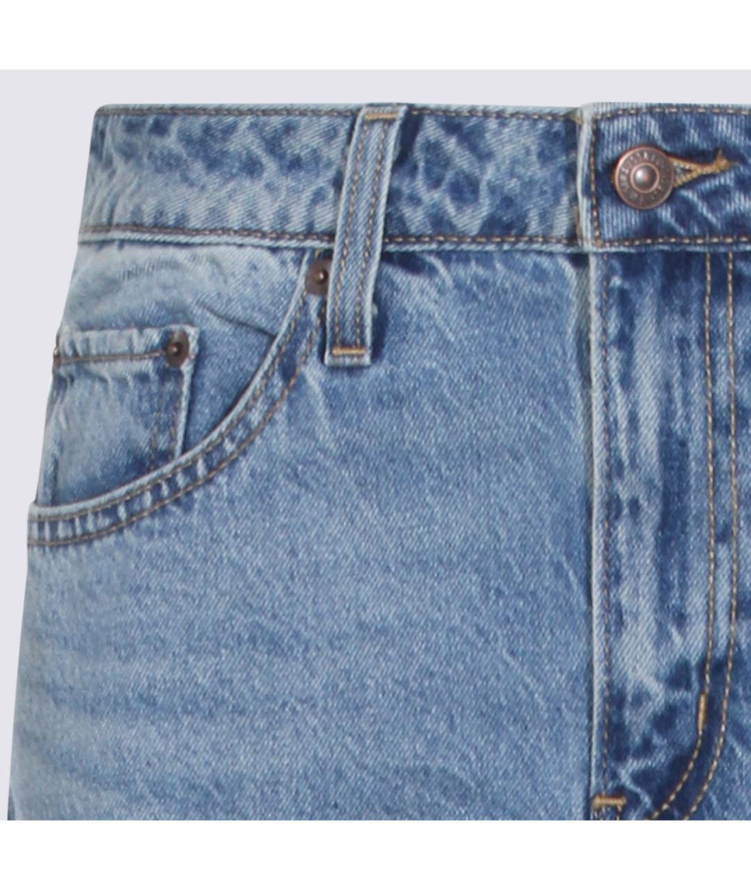 LEVI'S Синие хлопковые прямые джинсы, фото 3