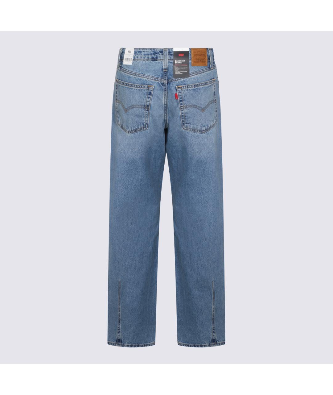 LEVI'S Синие хлопковые прямые джинсы, фото 2