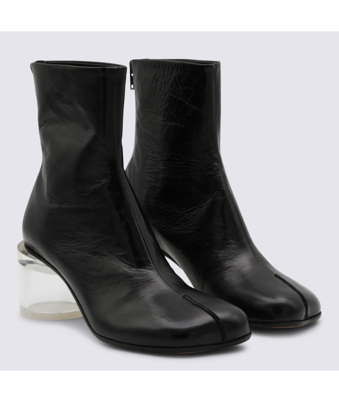 MM6 MAISON MARGIELA Черные кожаные ботильоны, фото 2