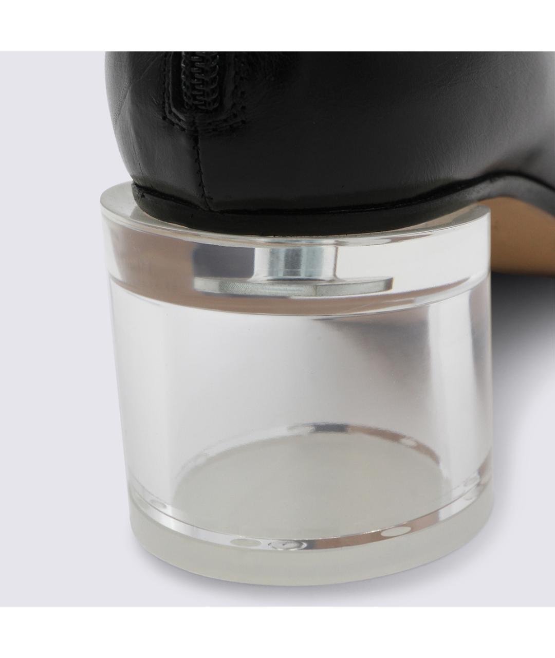 MM6 MAISON MARGIELA Черные кожаные ботильоны, фото 4