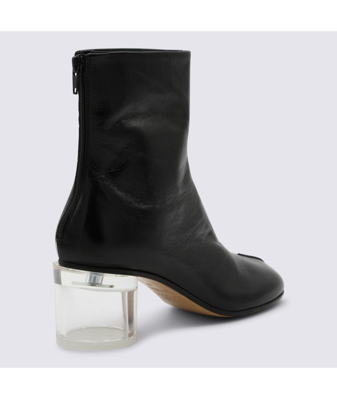 MM6 MAISON MARGIELA Черные кожаные ботильоны, фото 3