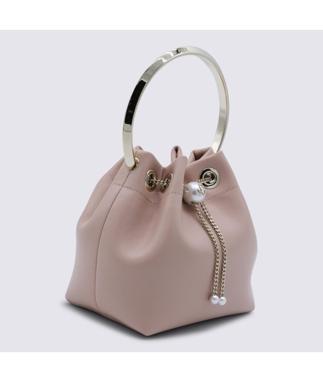 JIMMY CHOO Бежевая кожаная сумка с короткими ручками, фото 2