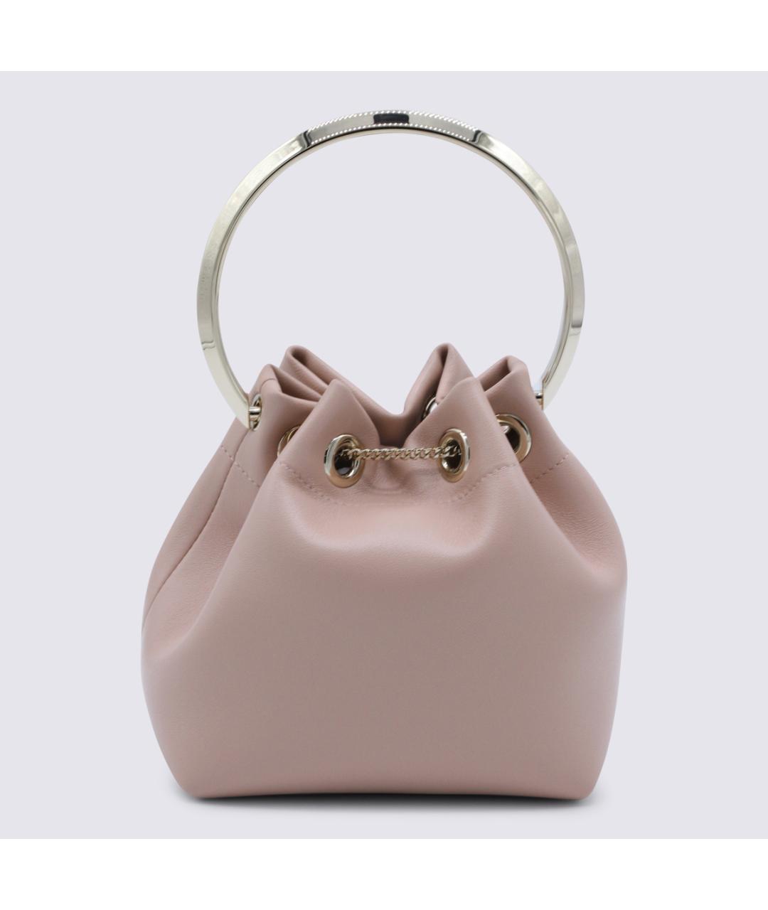 JIMMY CHOO Бежевая кожаная сумка с короткими ручками, фото 3