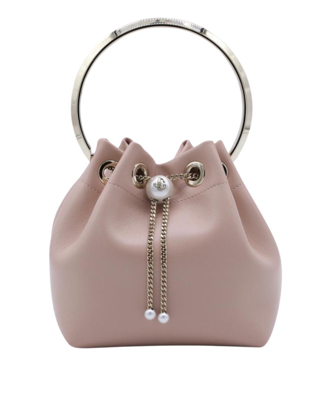 JIMMY CHOO Бежевая кожаная сумка с короткими ручками, фото 1