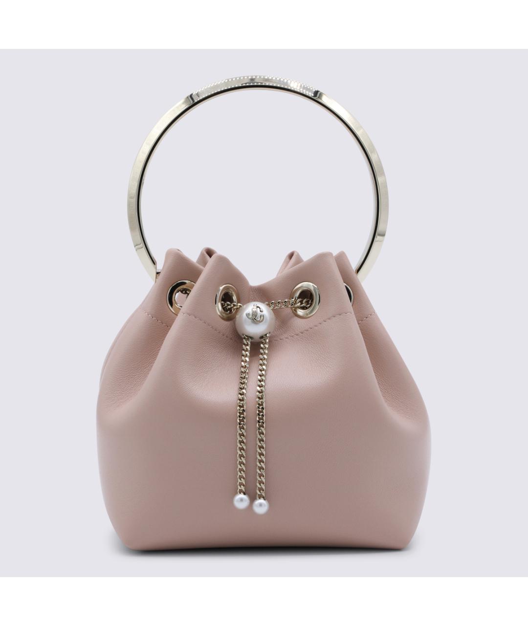 JIMMY CHOO Бежевая кожаная сумка с короткими ручками, фото 5