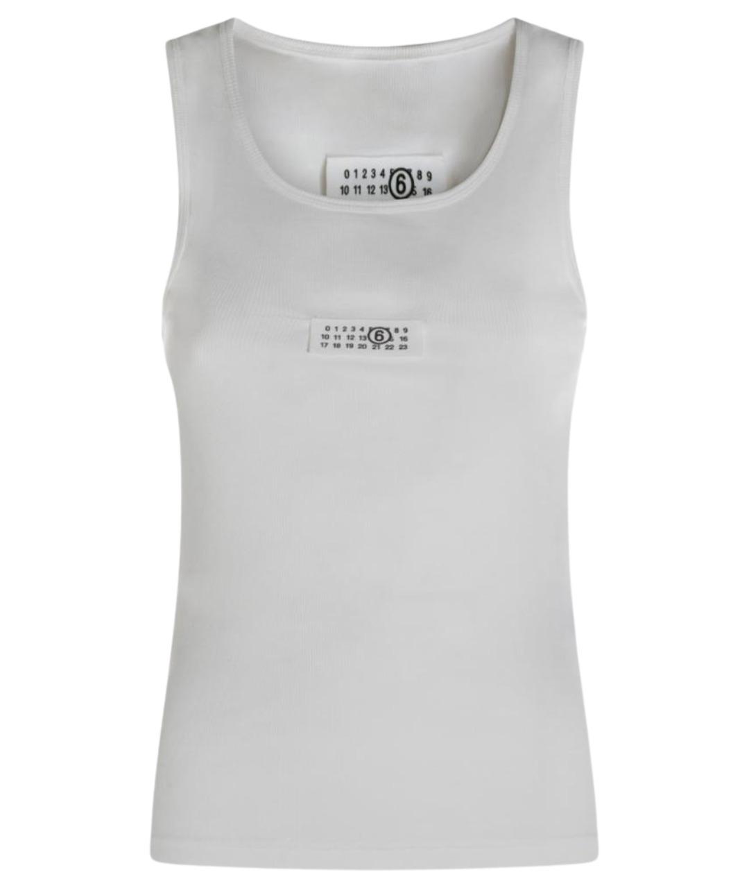 MM6 MAISON MARGIELA Белая хлопковая майка, фото 1