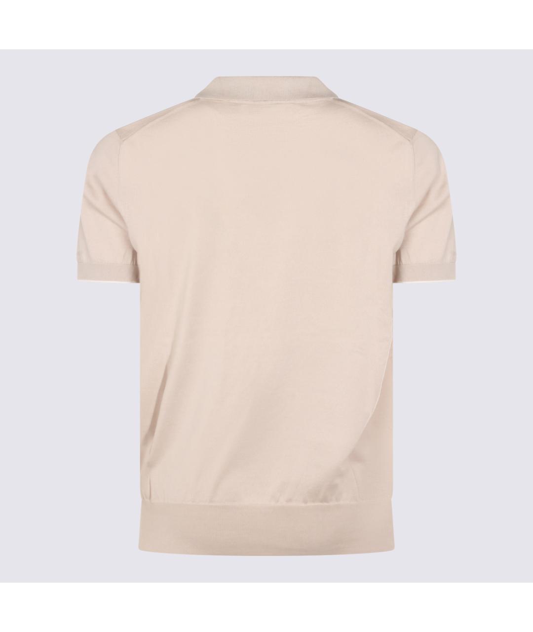 BRUNELLO CUCINELLI Бежевая хлопковая футболка, фото 2