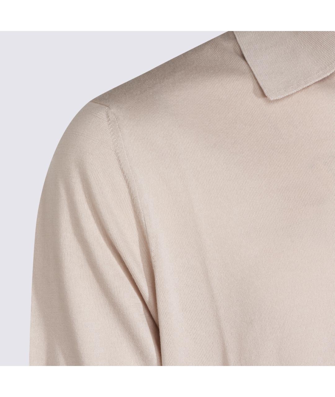 BRUNELLO CUCINELLI Бежевая хлопковая футболка, фото 3
