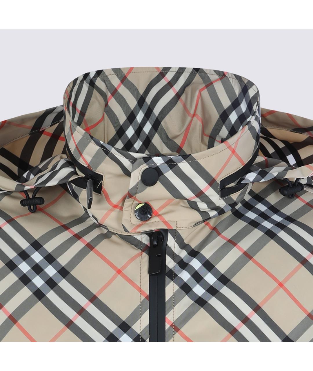 BURBERRY Бежевая полиэстеровая куртка, фото 3
