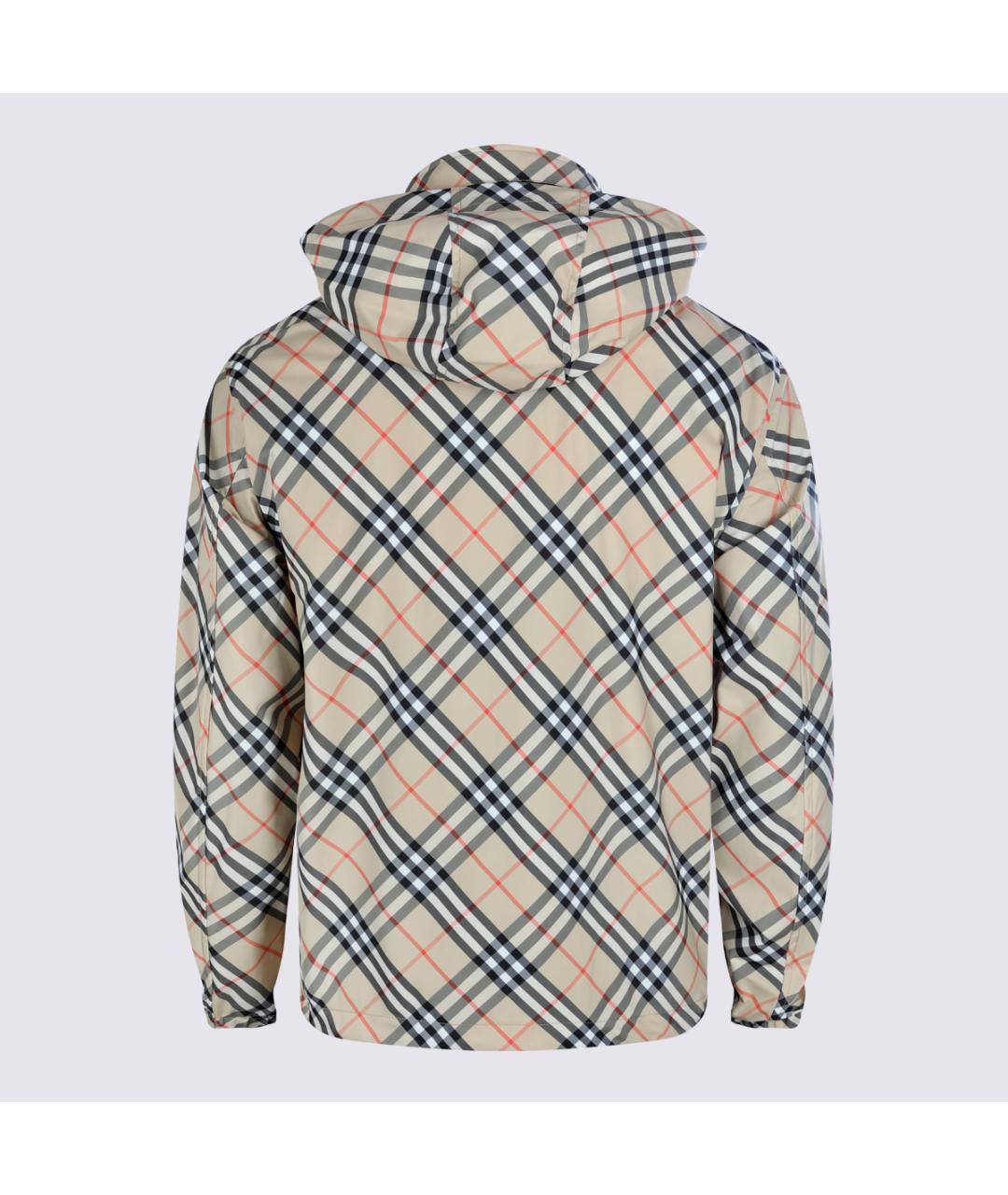 BURBERRY Бежевая полиэстеровая куртка, фото 2