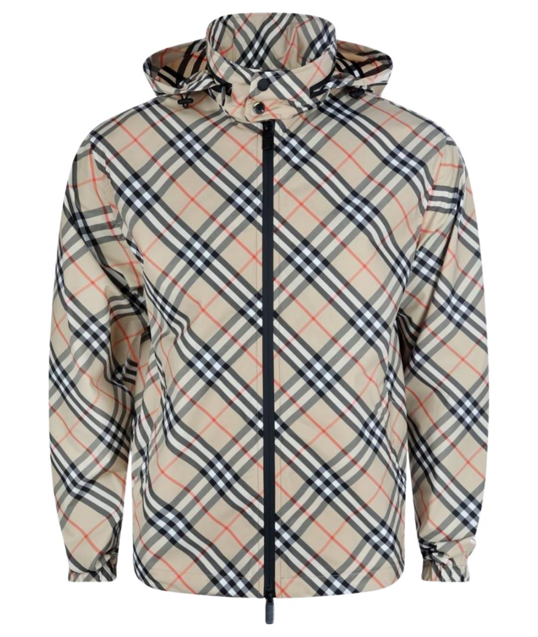 BURBERRY Бежевая полиэстеровая куртка, фото 1