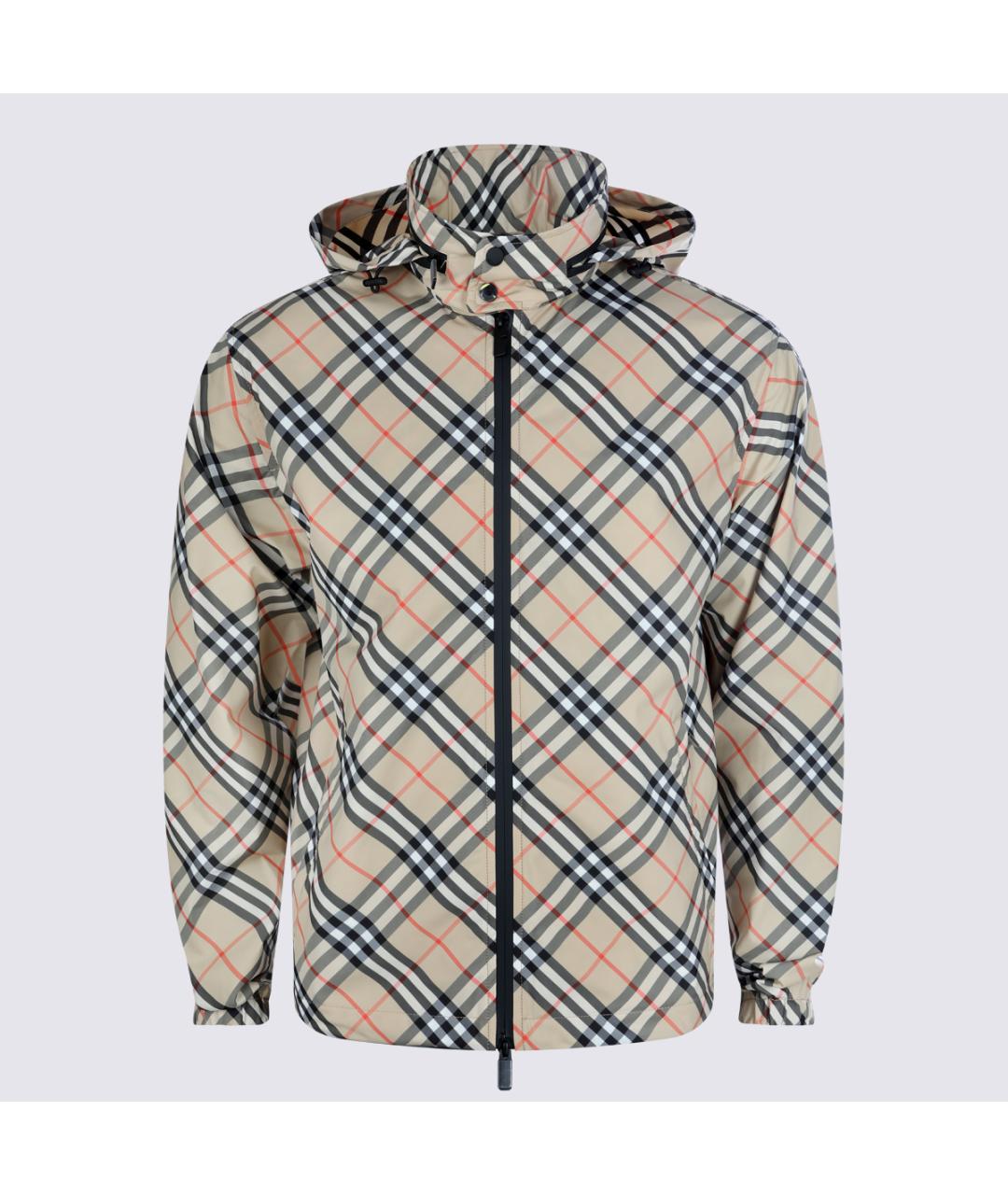 BURBERRY Бежевая полиэстеровая куртка, фото 5