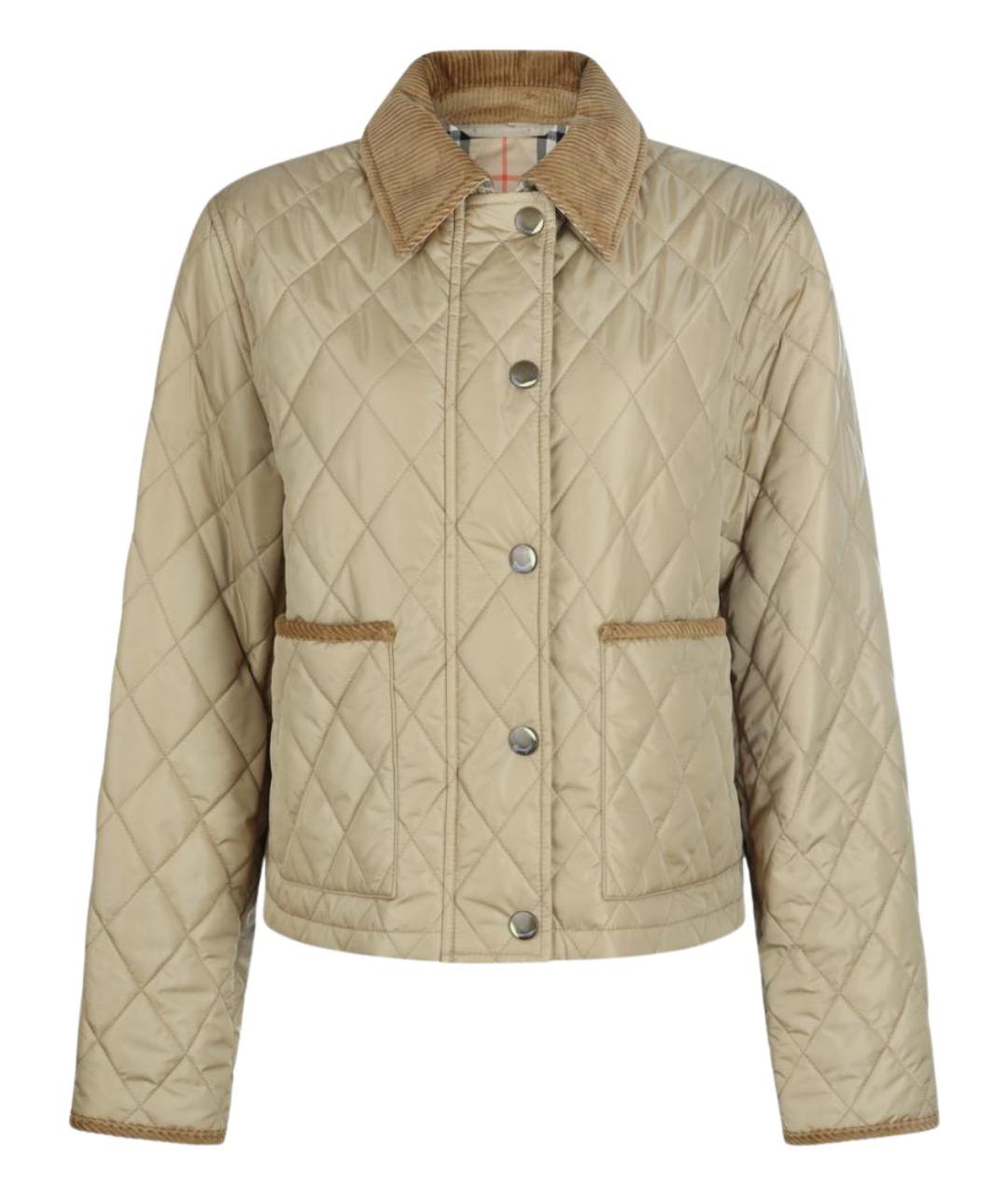 BURBERRY Бежевое полиамидовое пальто, фото 1