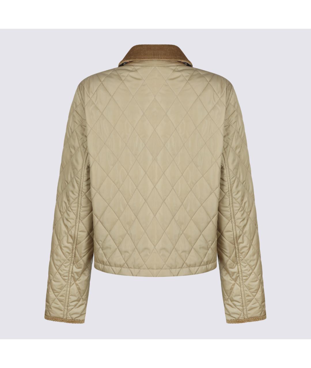 BURBERRY Бежевое полиамидовое пальто, фото 2