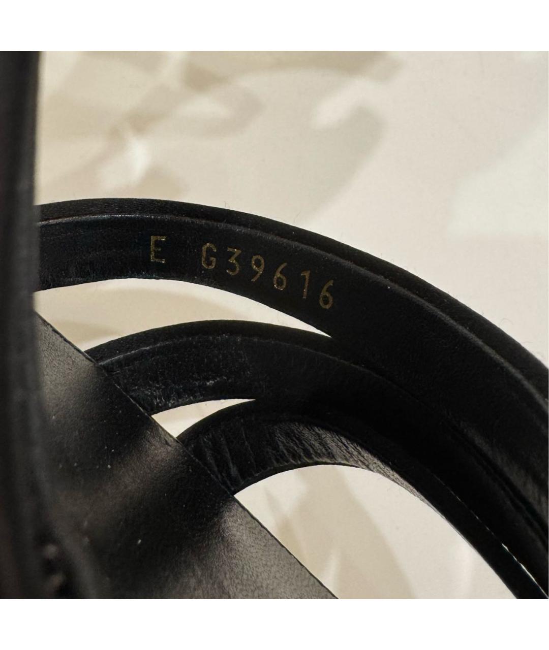 CHANEL Черные текстильные босоножки, фото 3