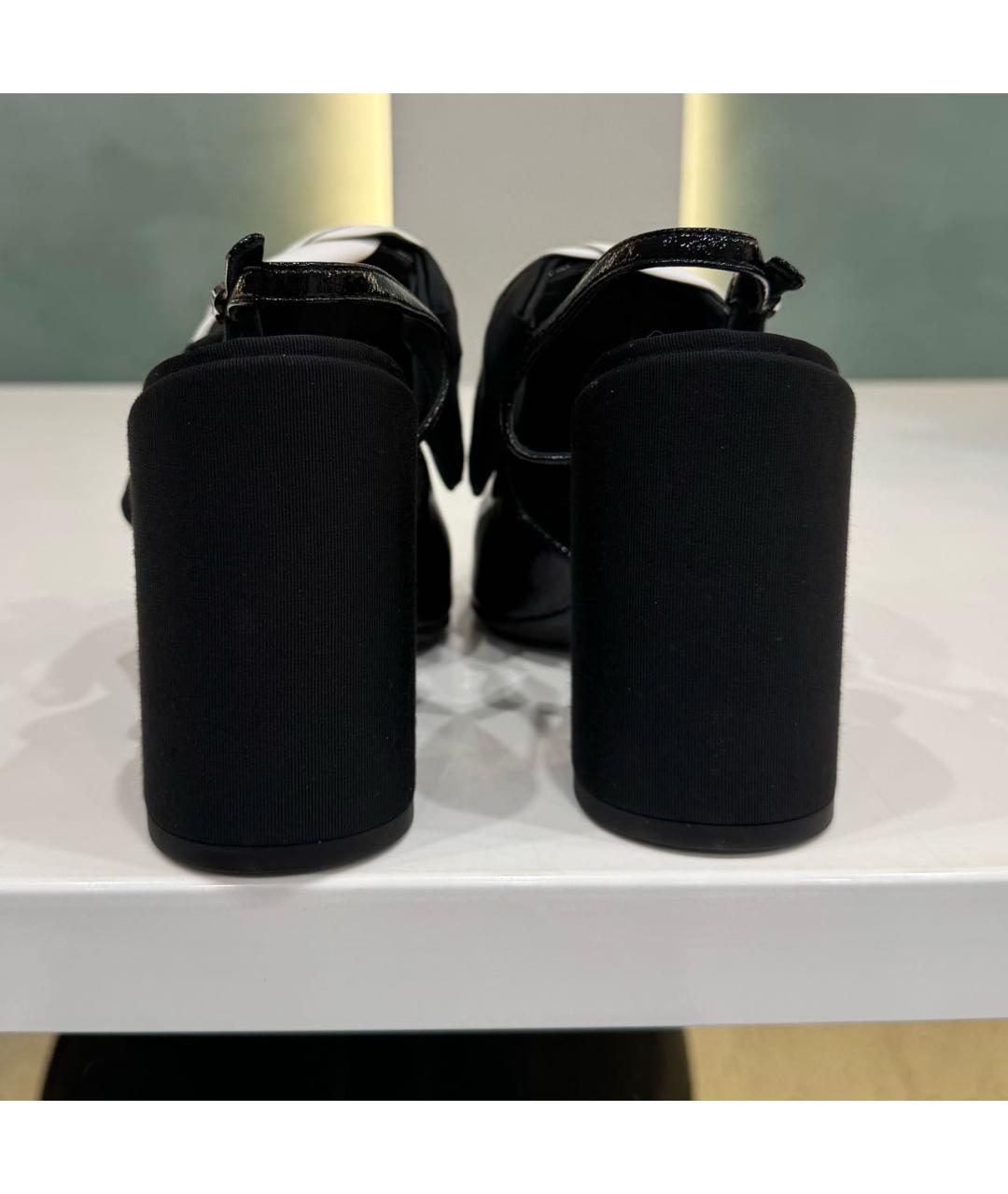 CHANEL Черные текстильные туфли, фото 3