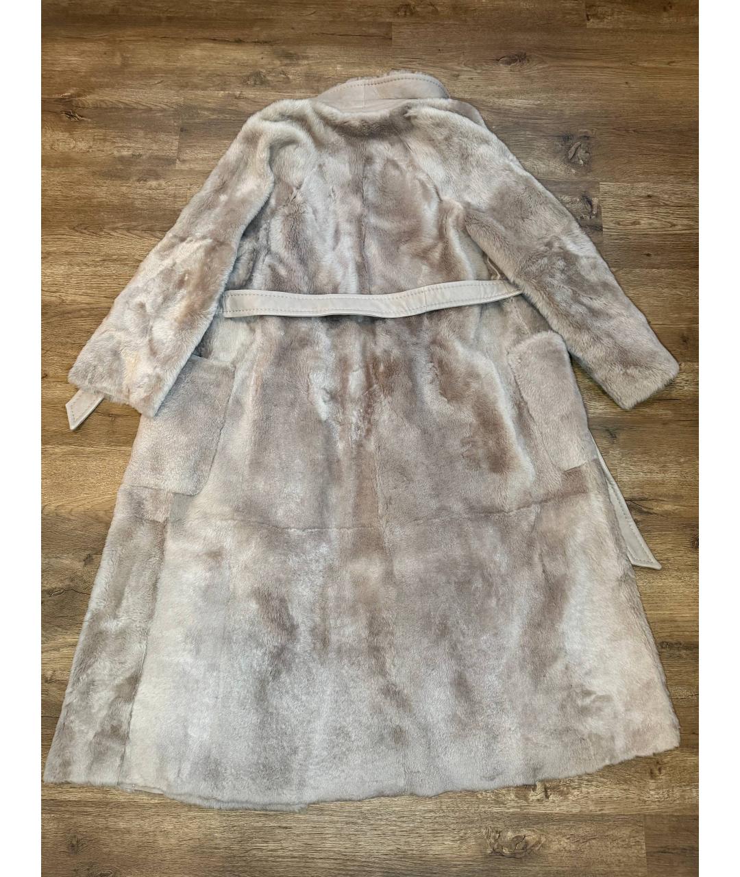 MAX MARA Бежевая шерстяная шуба, фото 2