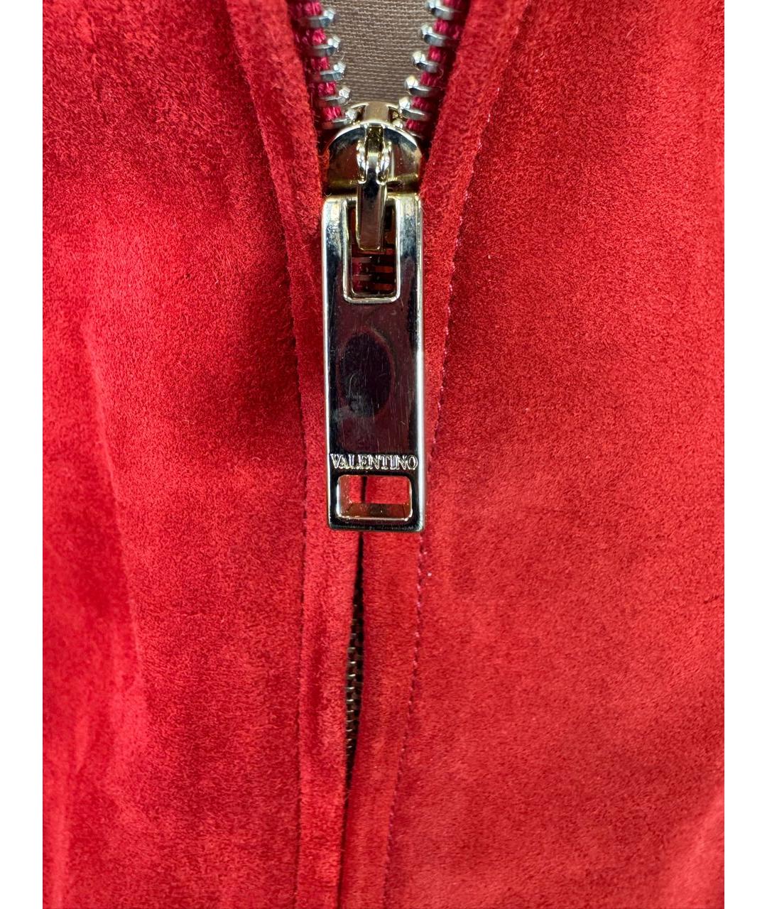 VALENTINO Красное кожаное коктейльное платье, фото 4