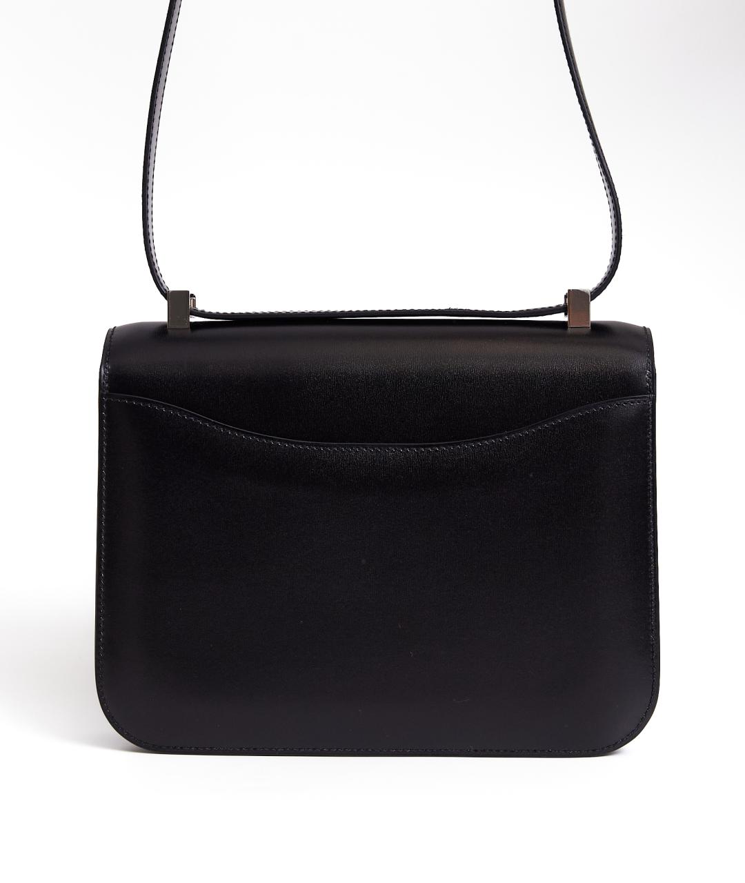 HERMES Черная кожаная сумка через плечо, фото 3