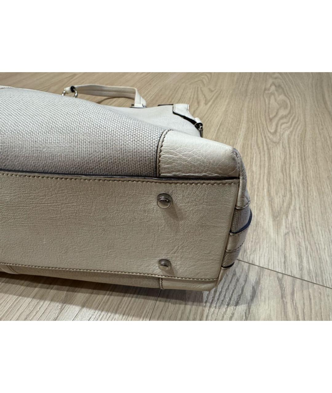 CARTIER Белая тканевая сумка с короткими ручками, фото 7