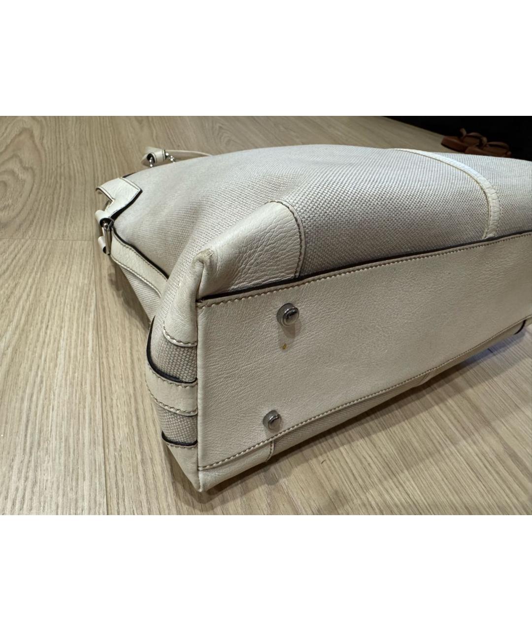 CARTIER Белая тканевая сумка с короткими ручками, фото 6