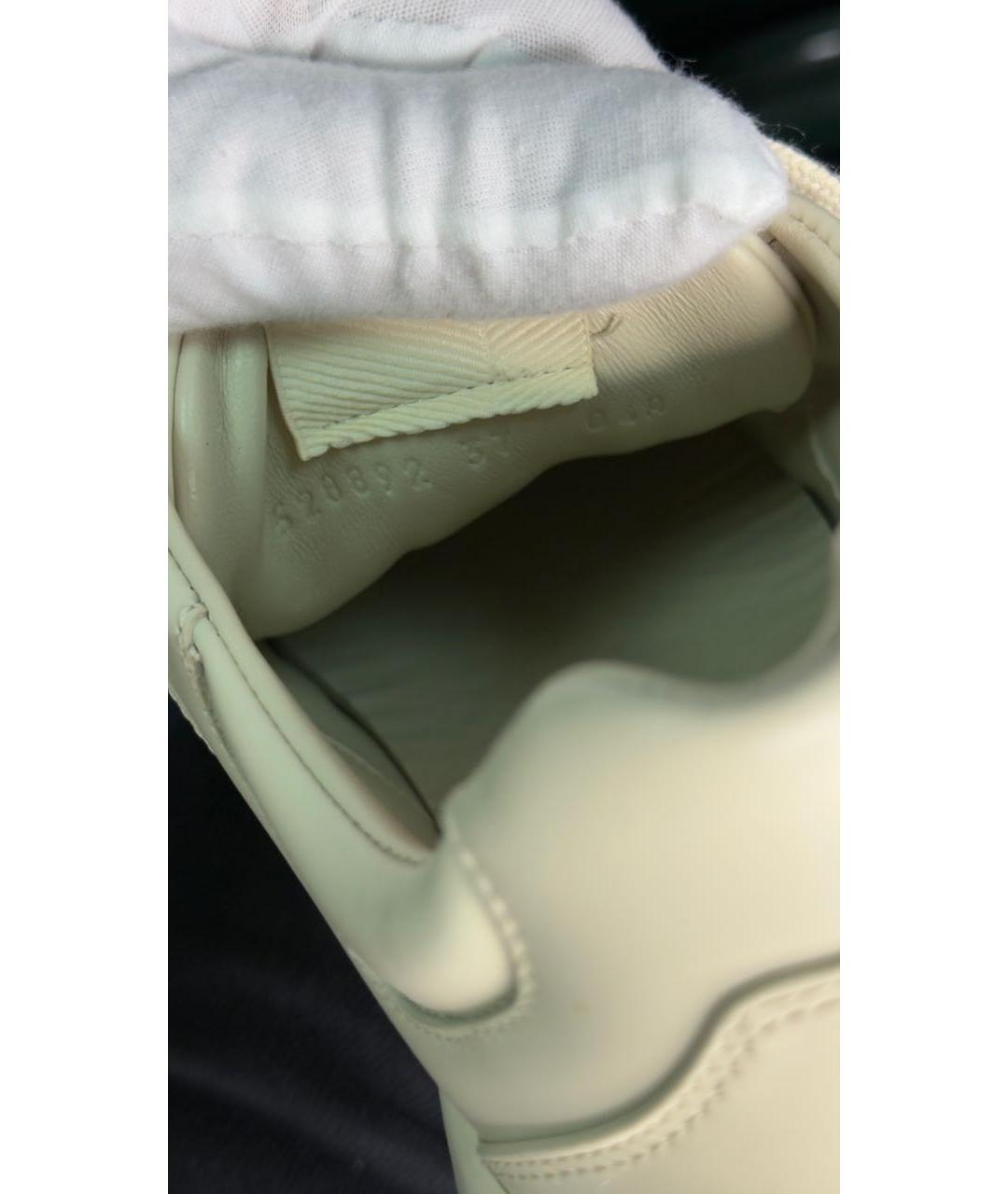 GUCCI Бежевые кожаные кроссовки, фото 8