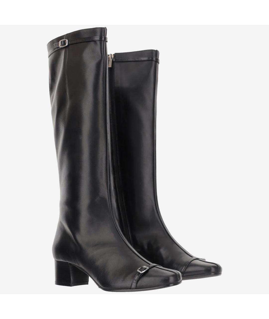 CAREL Черные кожаные сапоги, фото 2