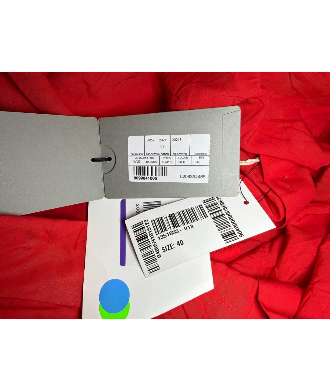 BALENCIAGA Красная вискозная рубашка, фото 4