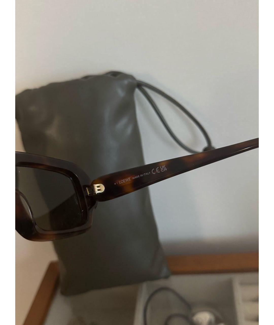 LOEWE Коричневые пластиковые солнцезащитные очки, фото 5