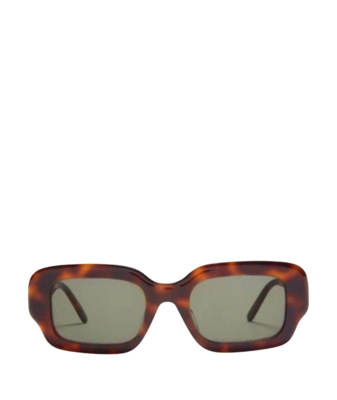 LOEWE Коричневые пластиковые солнцезащитные очки, фото 1