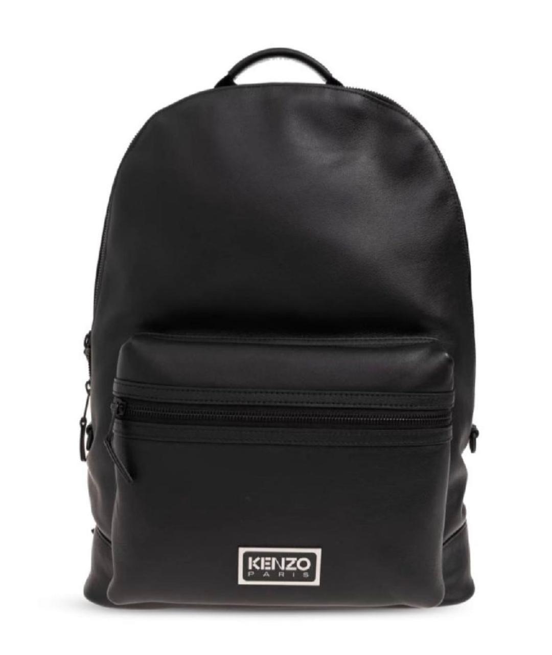 KENZO Черный кожаный рюкзак, фото 1