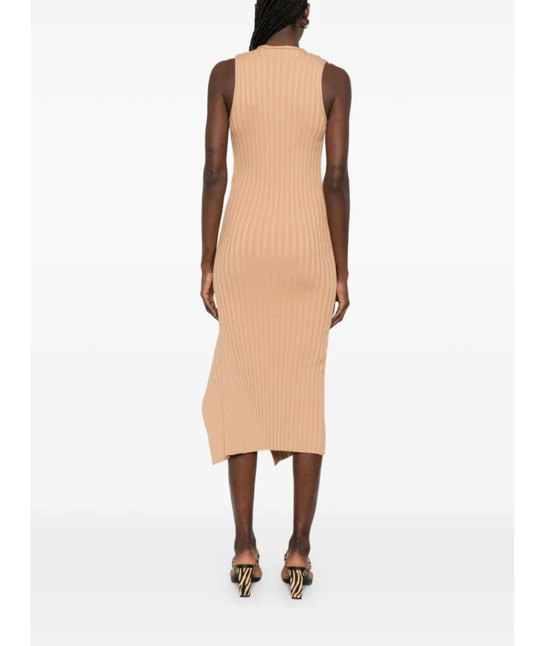 STELLA MCCARTNEY Бежевое хлопковое повседневное платье, фото 4