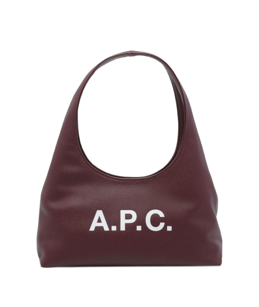 A.P.C. Бордовая сумка тоут из искусственной кожи, фото 1