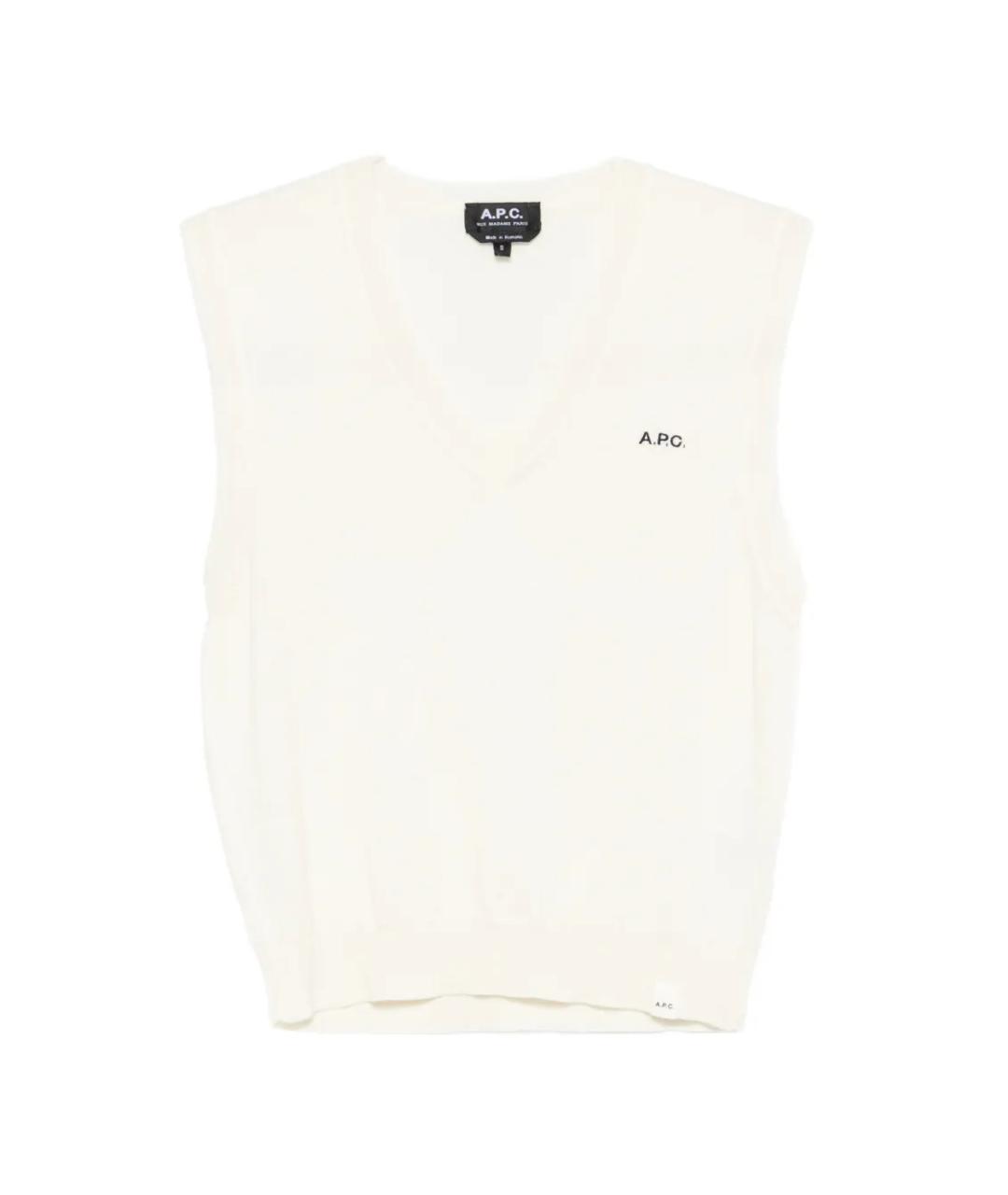 A.P.C. Белая шерстяная жилетка, фото 1