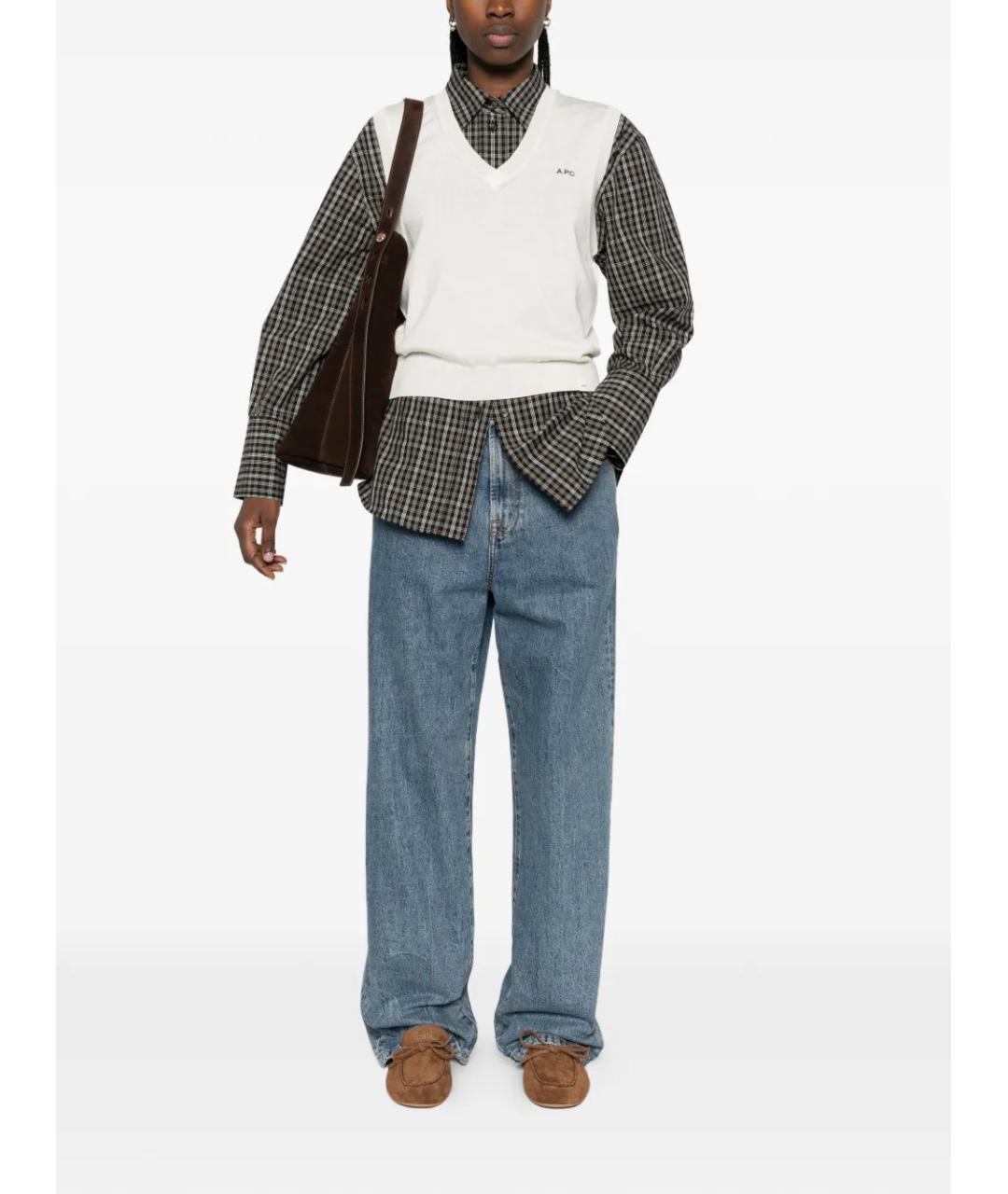 A.P.C. Белая шерстяная жилетка, фото 2