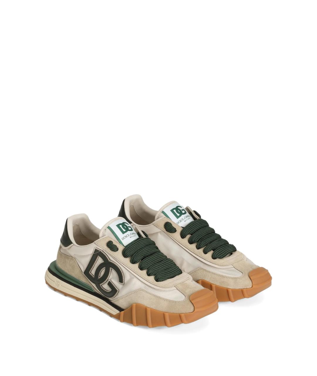DOLCE&GABBANA Бежевые низкие кроссовки / кеды, фото 2