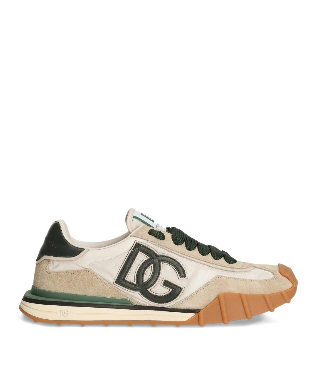 DOLCE&GABBANA Бежевые низкие кроссовки / кеды, фото 1