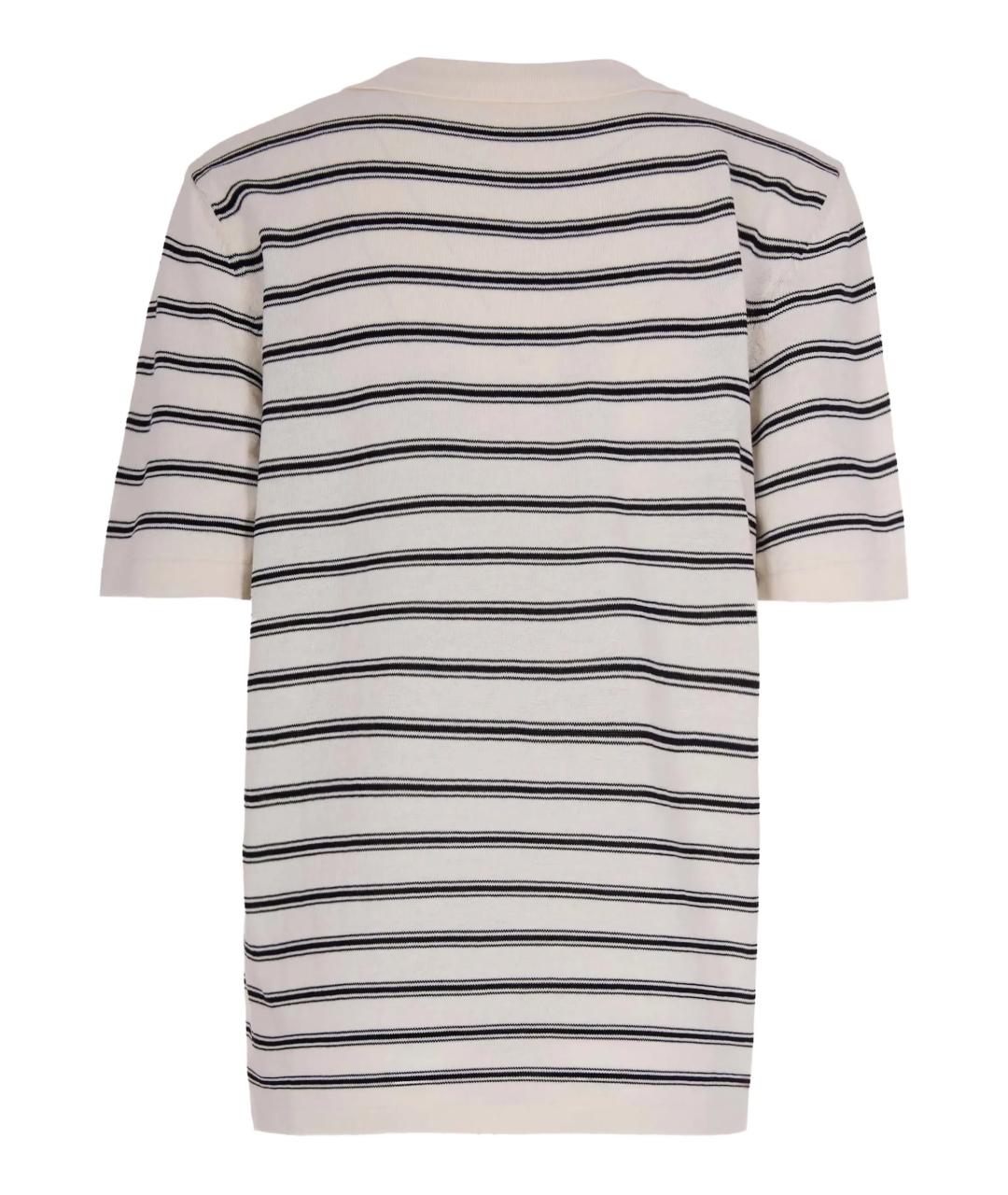 A.P.C. Белое хлопковое поло с коротким рукавом, фото 2