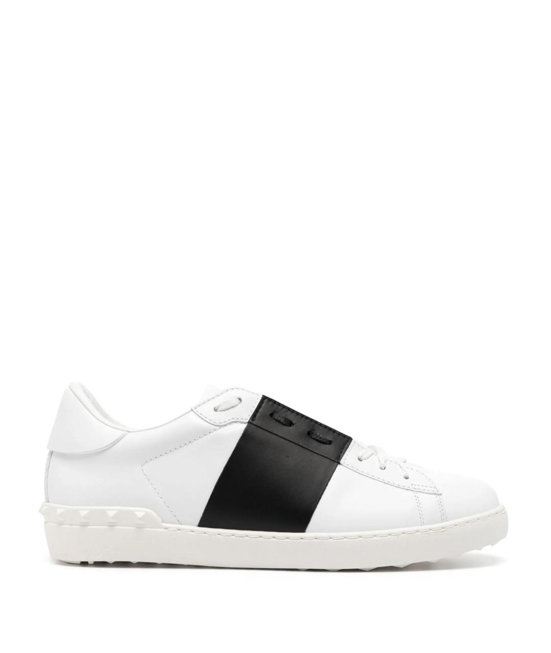 VALENTINO Белые кожаные низкие кроссовки / кеды, фото 1