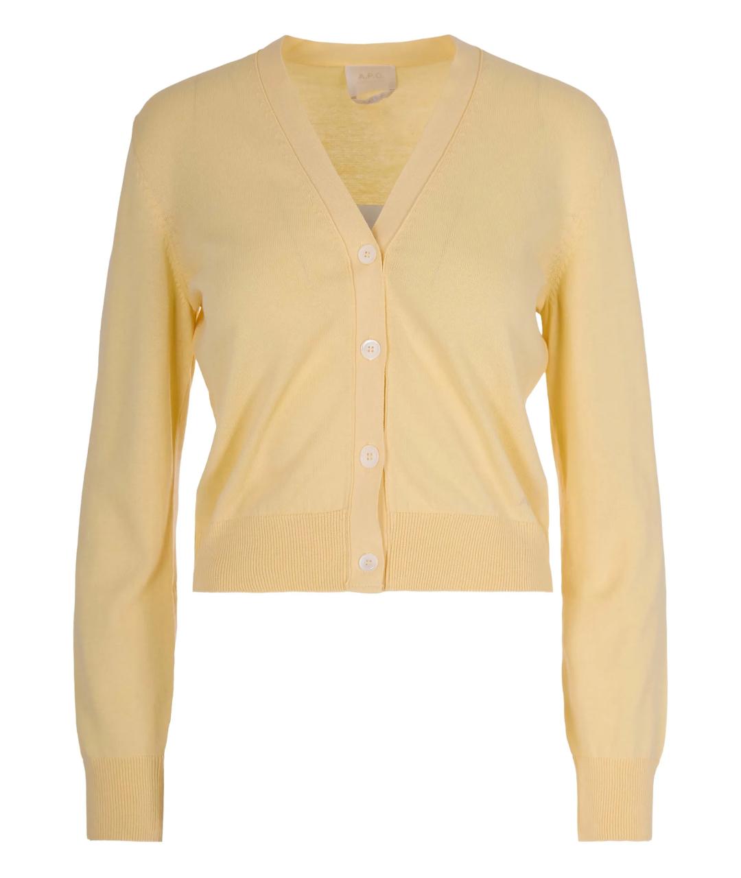 A.P.C. Желтый хлопковый кардиган, фото 1