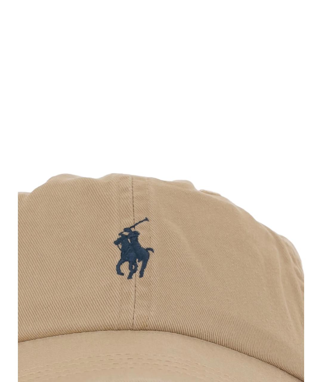 POLO RALPH LAUREN Бежевая хлопковая кепка, фото 4