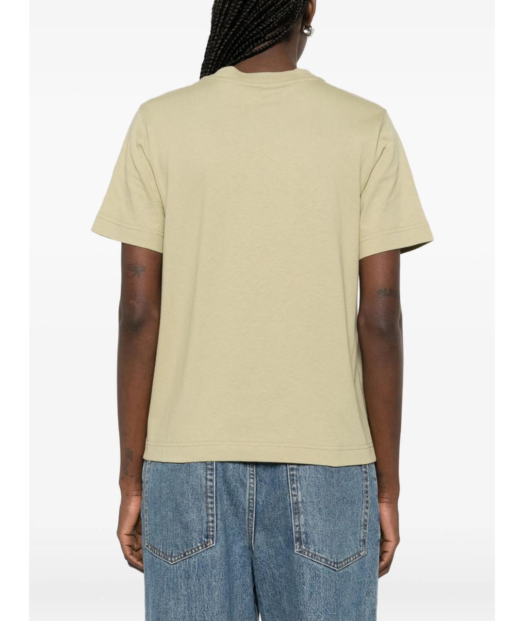 BURBERRY Зеленая хлопковая футболка, фото 4