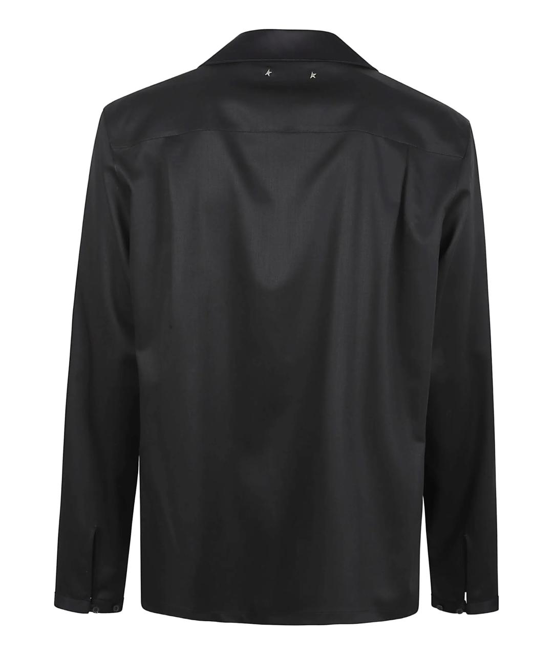 GOLDEN GOOSE DELUXE BRAND Черная шерстяная кэжуал рубашка, фото 2