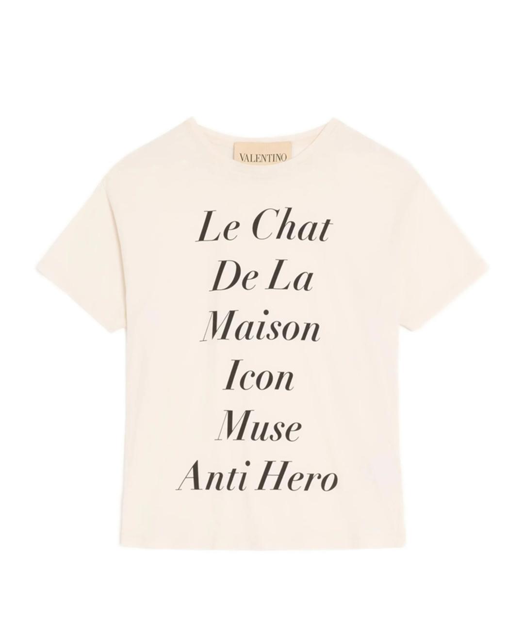 VALENTINO Белая хлопковая футболка, фото 1