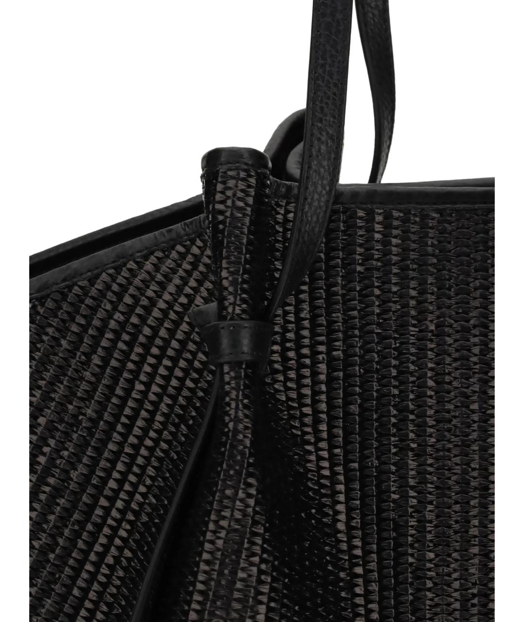 YUZEFI Черная кожаная сумка тоут, фото 4