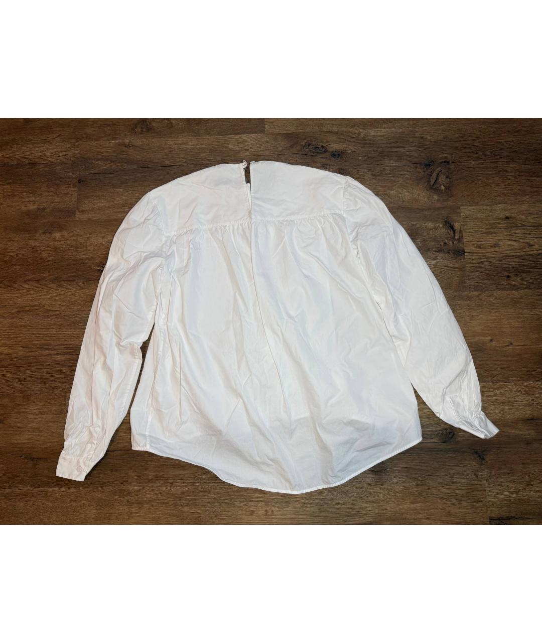 VALENTINO Белая хлопковая блузы, фото 2